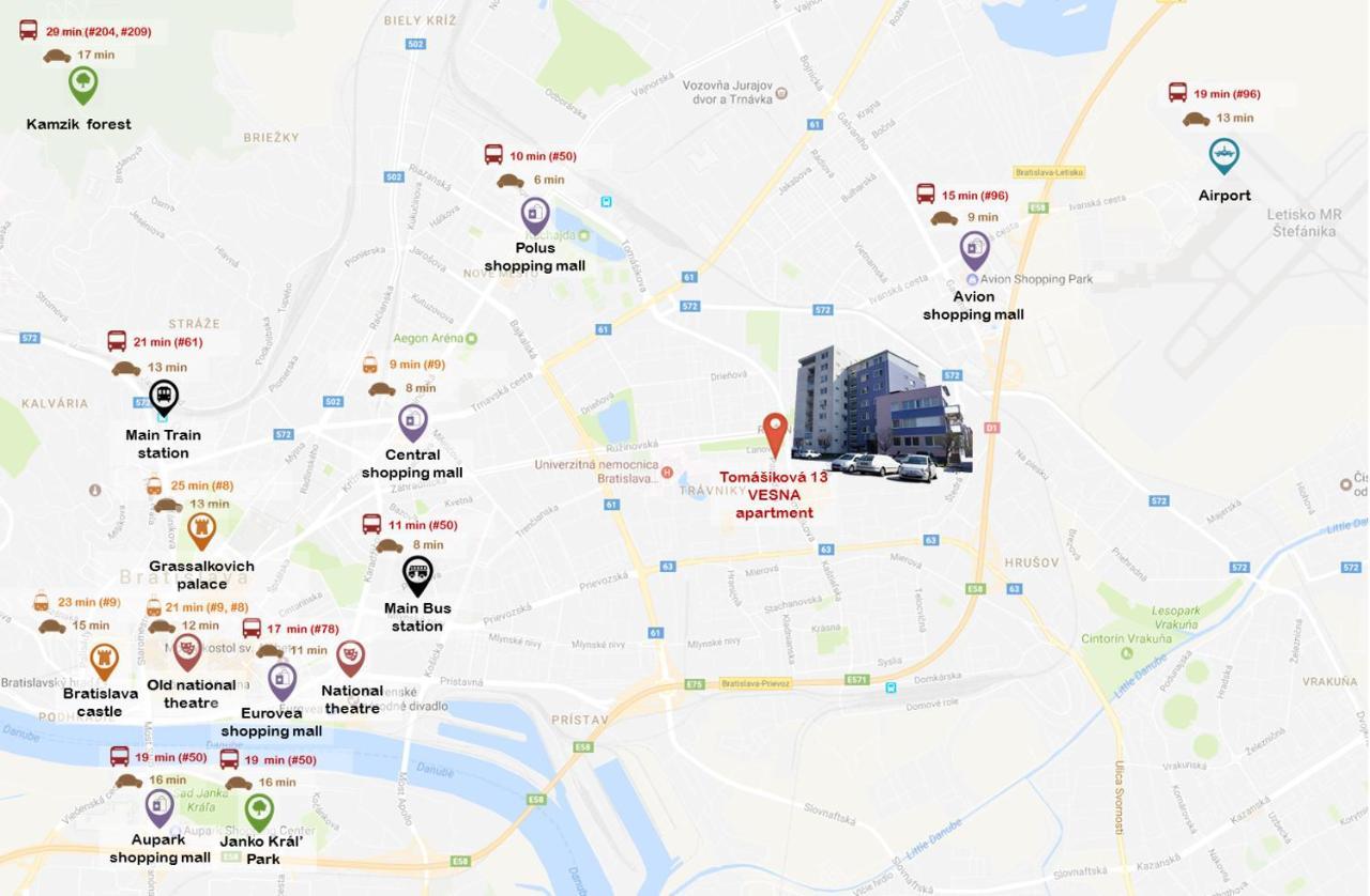 ברטיסלאבה Vesna Convenient Apartment מראה חיצוני תמונה